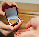 THE WOODEN HEARTS IN THE BOXES FOR THE CEREMONY OF HEART COFFER 2