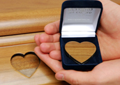 THE WOODEN HEARTS IN THE BOXES FOR THE CEREMONY OF HEART COFFER 3